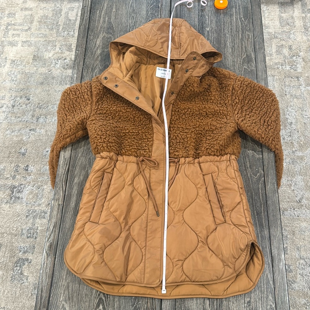 Old navy parka jacket with button down closure size small petite